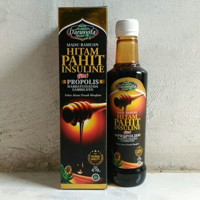 

MADU HITAM PAHIT INSULINE Plus PROPOLIS 470 ml