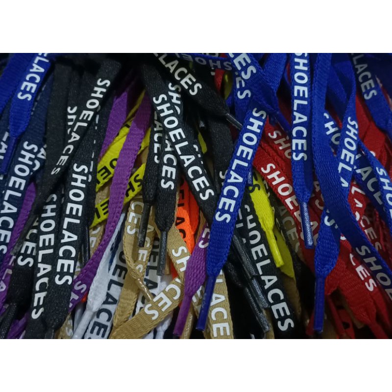 Shoelaces / Tali Sepatu 110cm Motif Tulisan Premium Quality