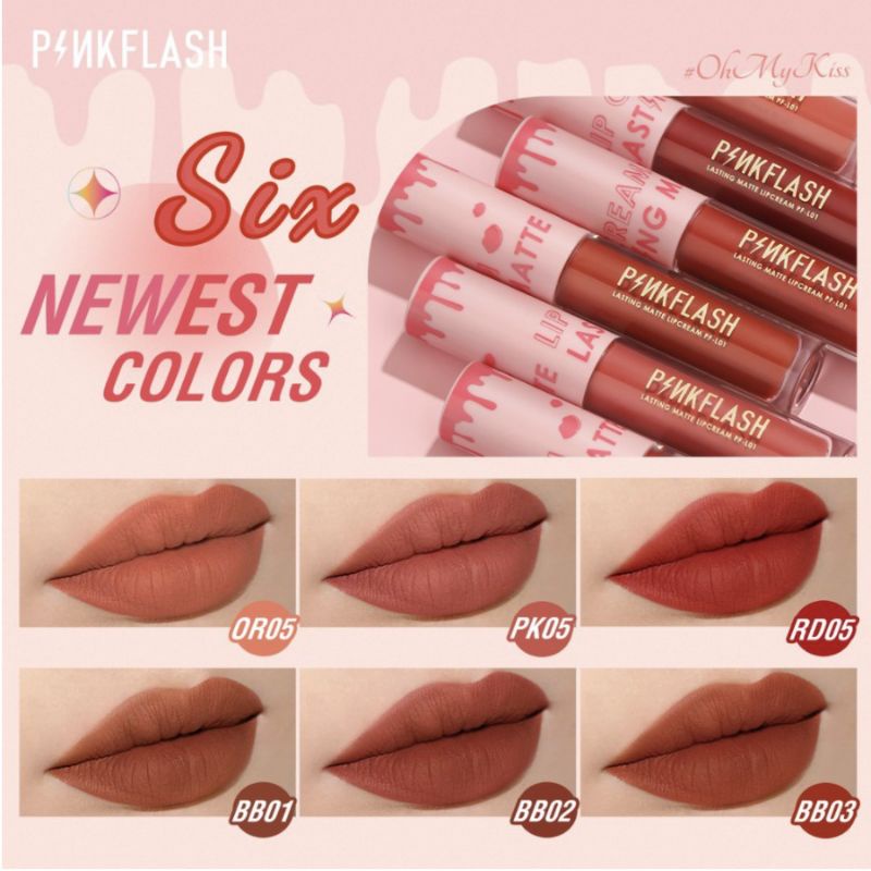 RCS✅ - PINKFLASH L01 oh my kiss lipstik matte lipstick pinkflash