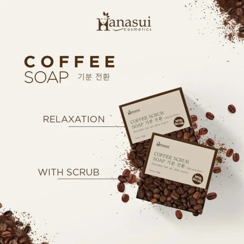 Hanasui Coffee Soap / Sabun Kopi with Coffee Scrub / 40gr / Original