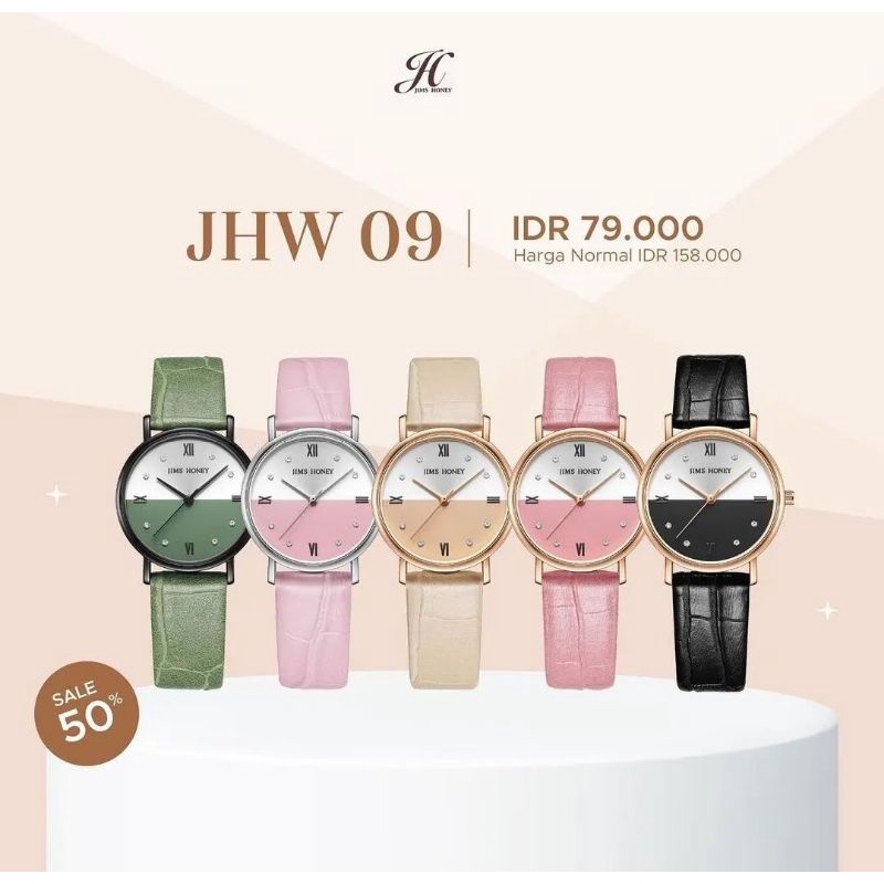 JAM TANGAN WANITA KEKINIAN TERBARU JIMS HONEY JHW 09 MURAH PROMO DISKON JHW 9 JHW09 JHW9 JAM TANGAN ANAK CEWEK WANITA PEREMPUAN CUTE UNIK WARNA PASTEL KADO ULTAH ANNIVERSARY PACAR ISTRI CEWEK PEREMPUAN UNIK ELEGANT CANTIK MURAH FEMINIM