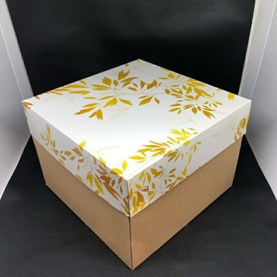 Jual Kotak Kue Motif Golden Bamboo Cake Box Packaging Kue Bolu Roti