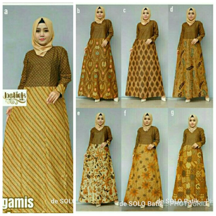 GAMIS BATIK XXL WANITA MODERN / BAJU JUMBO BIG SIZE HIJAB BATIK SOLO