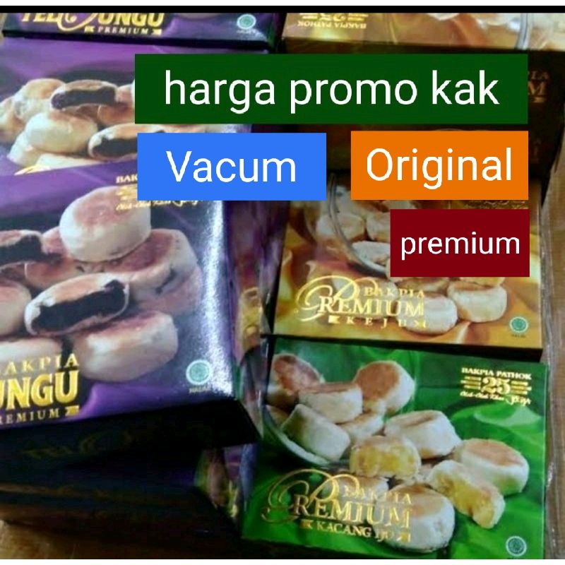 Bakpia premium pathok 25 asli. isi 15 pcs. basah. Vacum