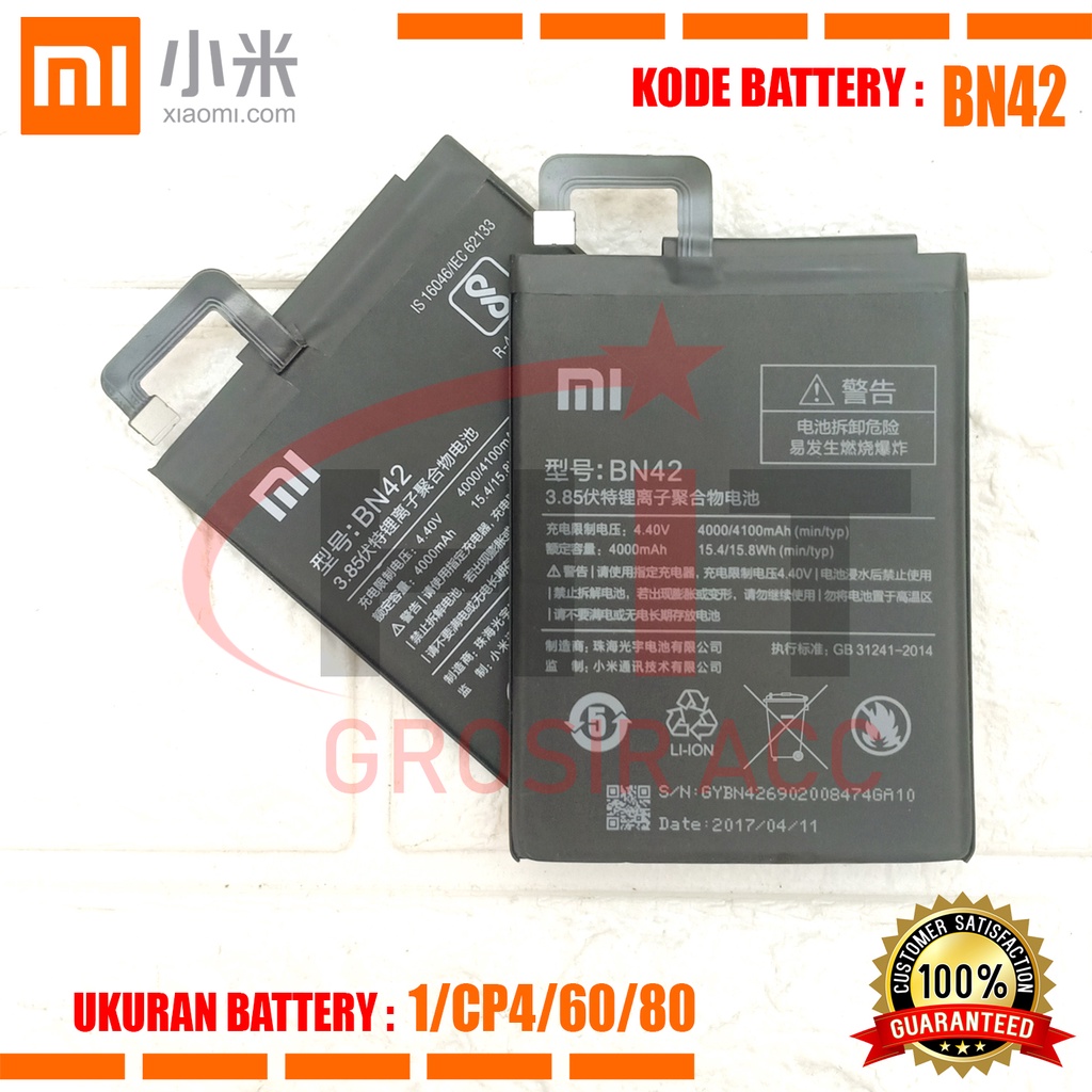 Baterai Battery Original Untuk Xiaomi Redmi 4 - Kode BN42