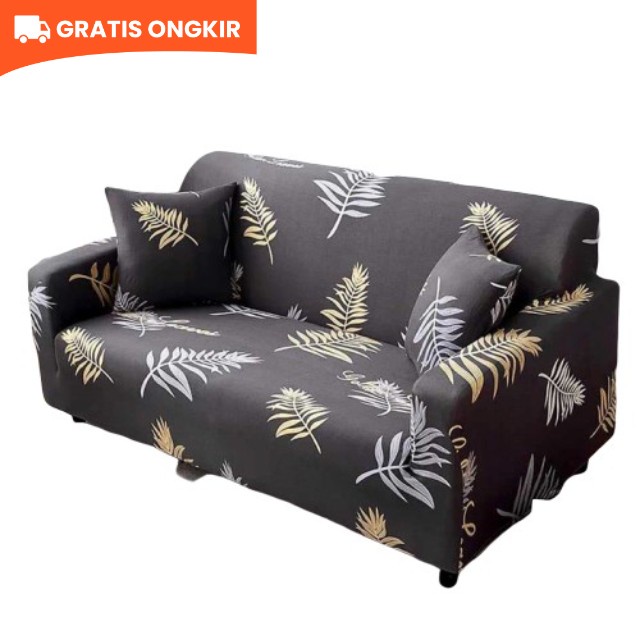 4 seater sarung sofa Cover Sofa Pattern Motif Menarik/ Anti-Selip cover sofa 4 Seater Sarung