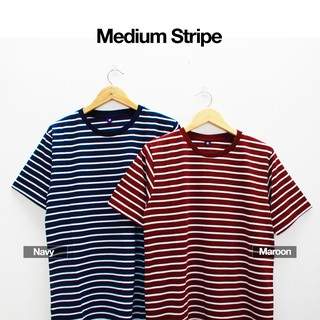  Baju  Kaos  Polos  Stripe Medium navy di pakai cowok atau 