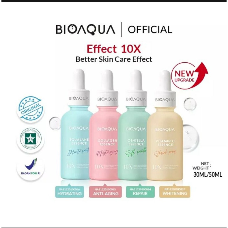 [ESTI KOSMETIK] BPOM BIOAQUA 10 EFFECT MOISTURIZING BIOAQUA SERUM WAJAH/WHITENING/ANTI AGING/REPAIR