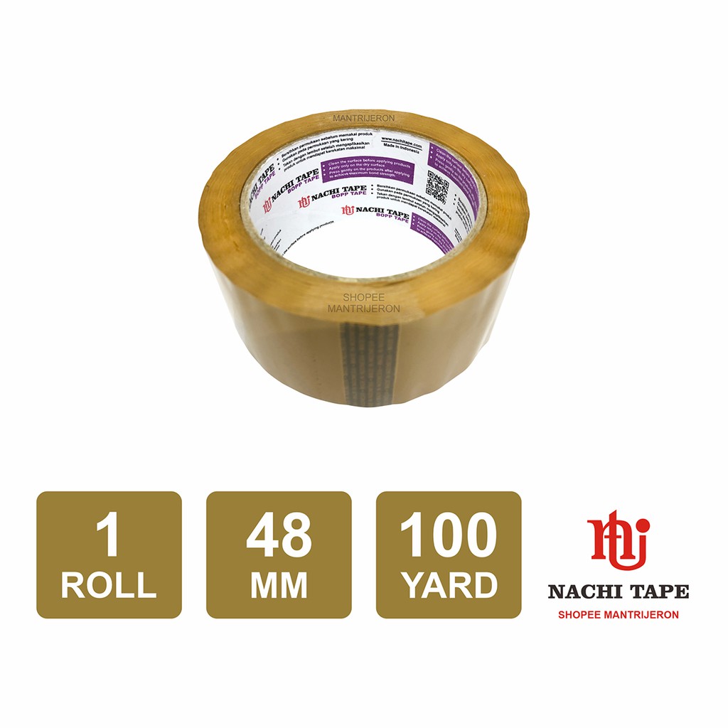 

Lakban Nachi Coklat 2 inch 48 mm 100 yard Isolasi Tape Solatip