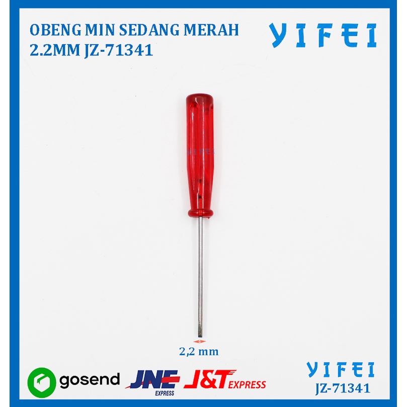 OBENG MIN SEDANG MERAH 2.2MM YIFEI-71341