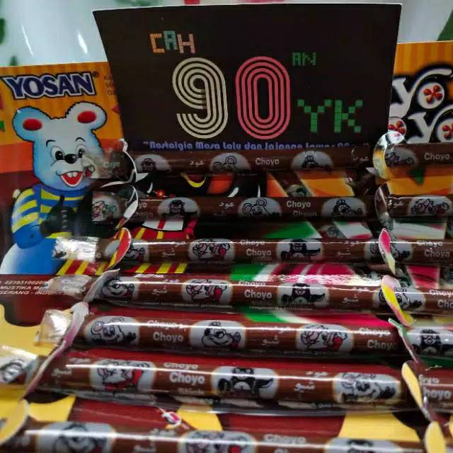 

Coklat LEGEND 90an YOSAN Choyo-Choyo Stick Panjang. Soklat Yosan Coki-Coki