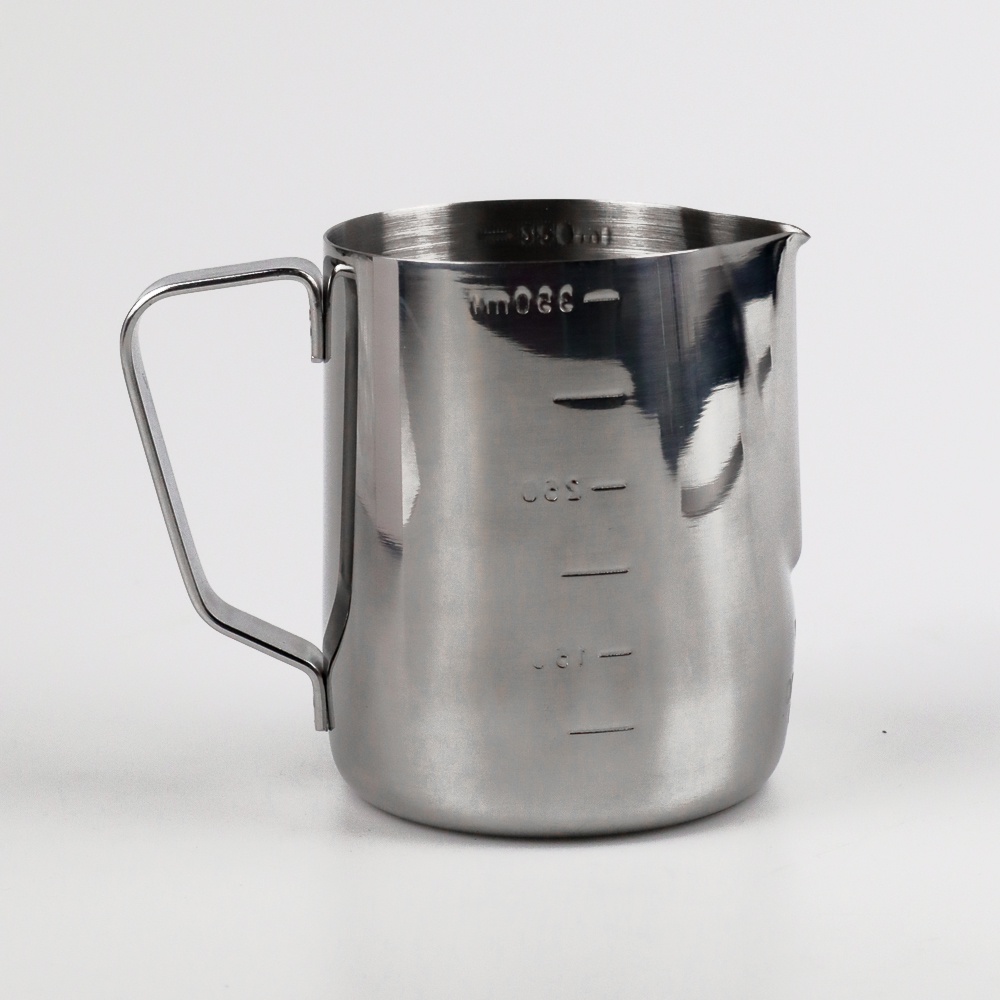 [TOSERBA_EMAK] - One Two Cups Gelas Milk Jug Kopi Espresso Latte Art Stainless Steel 350ml - ZM0078 - Silver