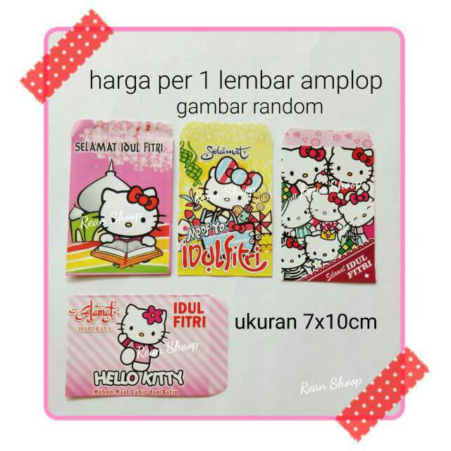 AMPLOP ANGPAO LEBARAN 1 Pak 10 Amplop Shabby Chic Lucu Ukuran