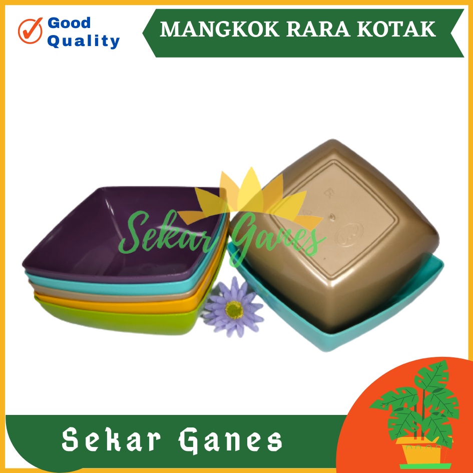 Sekarganes Mangkok Plastik Kotak No BPA Free Mangkok Kotak Murah Mangkuk Sup Saji Bahan Tebal Kotak