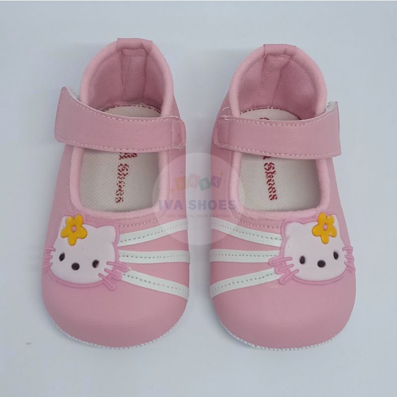 Sepatu Bayi perempuan 0-12 bulan hello kitty pink