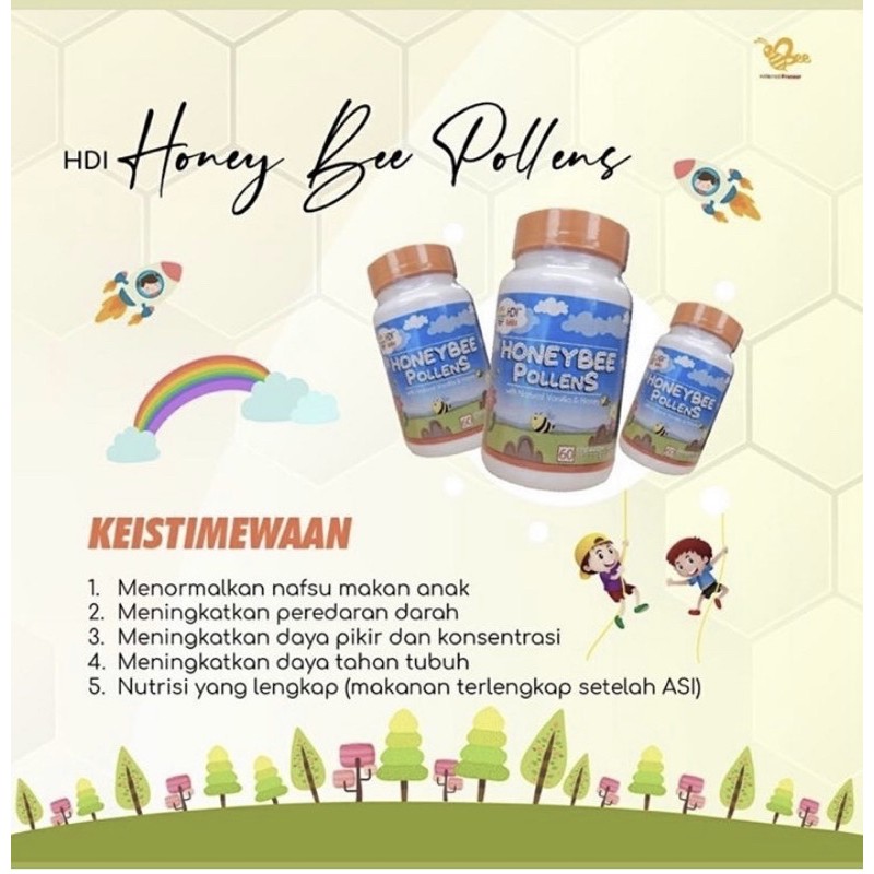 suplemen makanan Honeybee Pollens HDI
