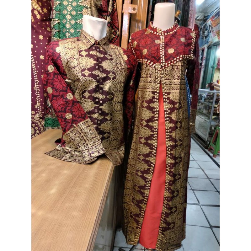 Dress batik songket naga bintang couple
