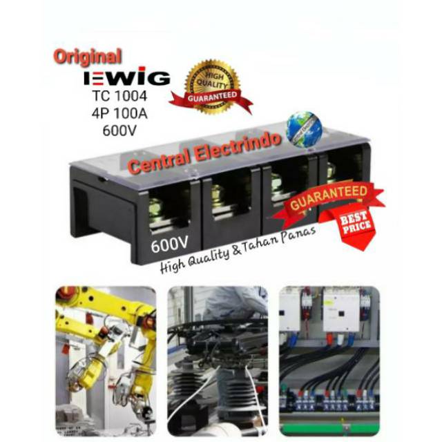 Terminal Block Blok 100A 4P (TC 1004) EWIG.