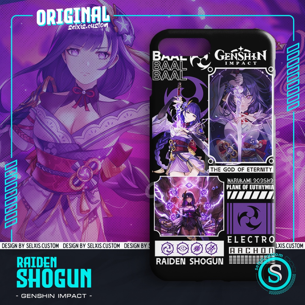 Phone Case Casing Genshin Impact Raiden Shogun Baal