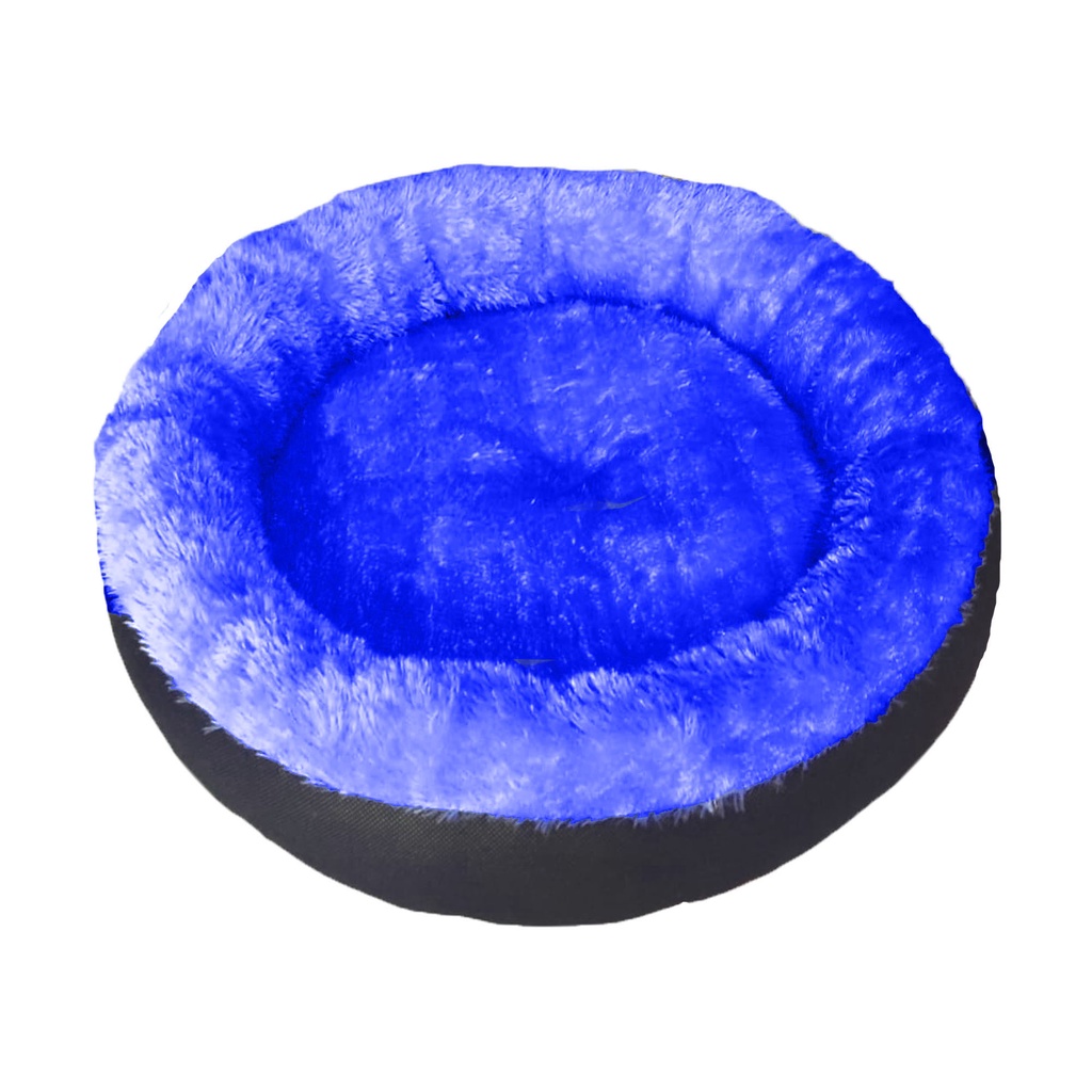 New Tempat Tidur Kucing Bulat Besar/Kasur Kucing Bulu/Rumah Kucing/Ranjang Kucing Besar Jumbo Premium/Cat Bed/Kandang Kucing/Keranjang Kucing/Rumah Kucing/Perlengkapan Kucing Dan Hewan/Alas Tidur Kucing/Bantal Kucing Dan Anjing/Kasur Kucing Bulu Besar-Biru Tua