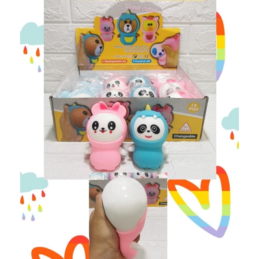 Mainan Anak-Anak Squeeze Teddy, Panda, Interest, Disney, Animal, Kepik