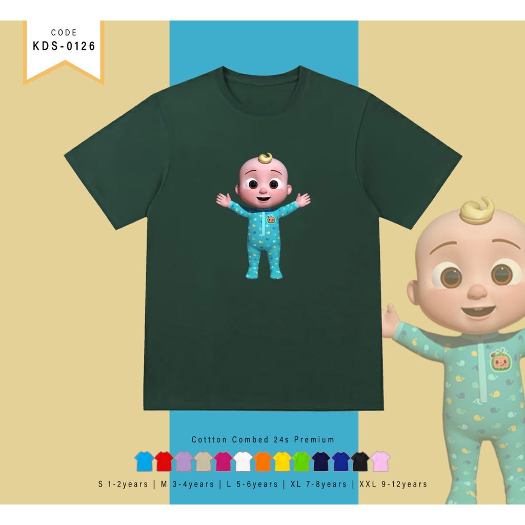 T-SHIRT KIDS / KAOS ANAK-ANAK BERGAMBAR COCO MELON / CUSTOM BIRTHDAY / MURAH