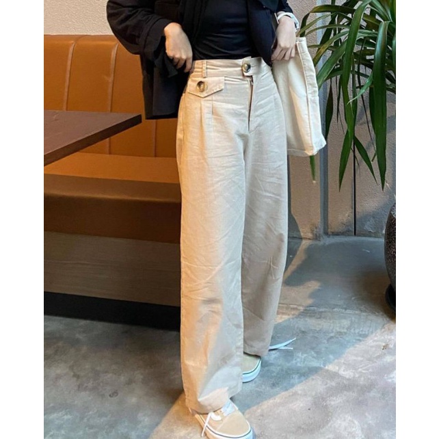 Highwaist Kulot Linen Premium Laura Slim Kulot Highwaist / Kulot Linen