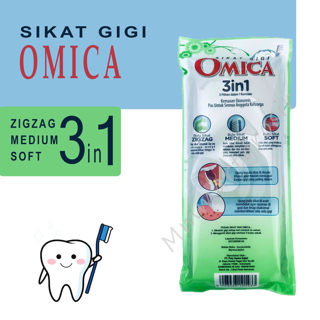 Omica / Sikat Gigi Omica 3in1 / Sikat Gigi