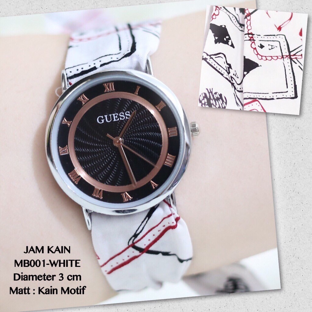 Jam tangan wanita korea guess tali kain pita lilit terlaris murah MB001