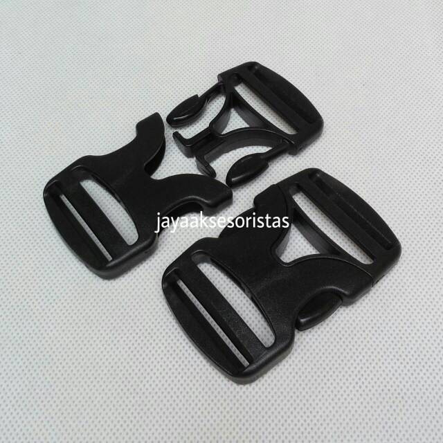 Kunci selot/slop/sodok plastik buckle tas 3.8 cm acetal