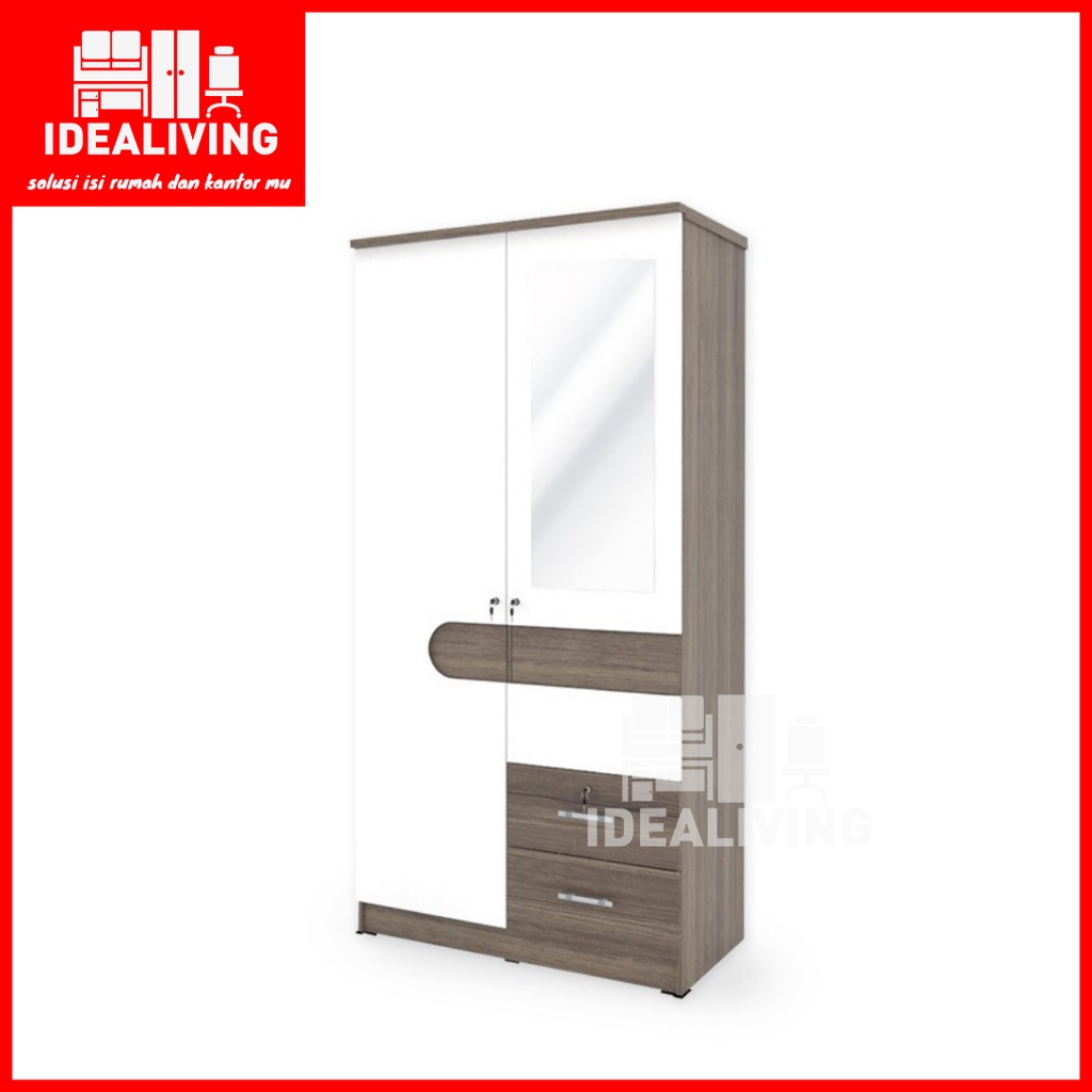 Lemari Kayu Dua Pintu / Lemari Pakaian Dua Pintu/ Lemari Baju 2 Pintu