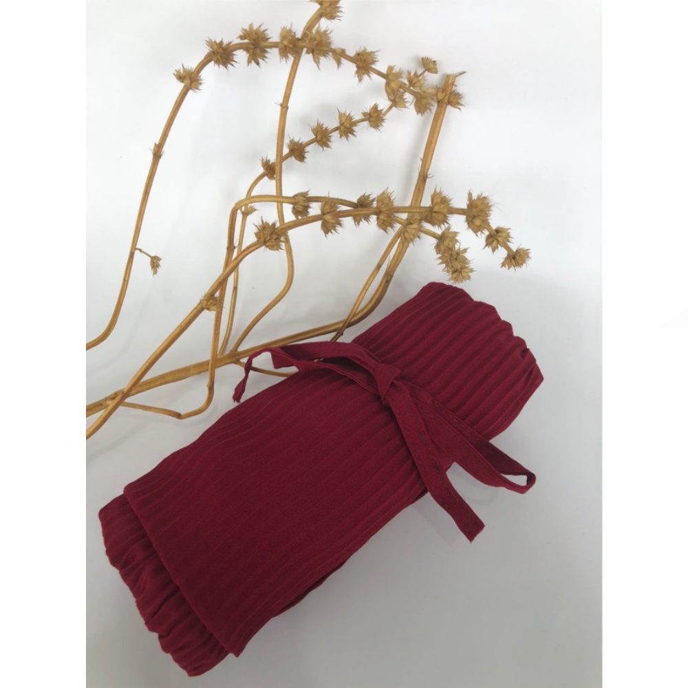 Bergo Maryam Plisket Full Premium PD 75 CM PB 80 CM TERMURAH-Maroon