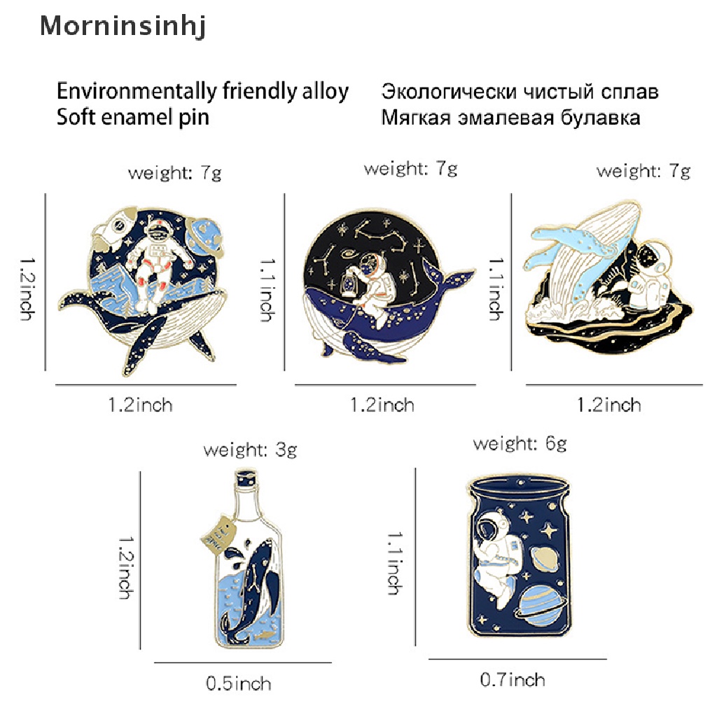 Mornin Whale Bros Pin Enamel Bentuk Ikan Paus Untuk Aksesoris Tas