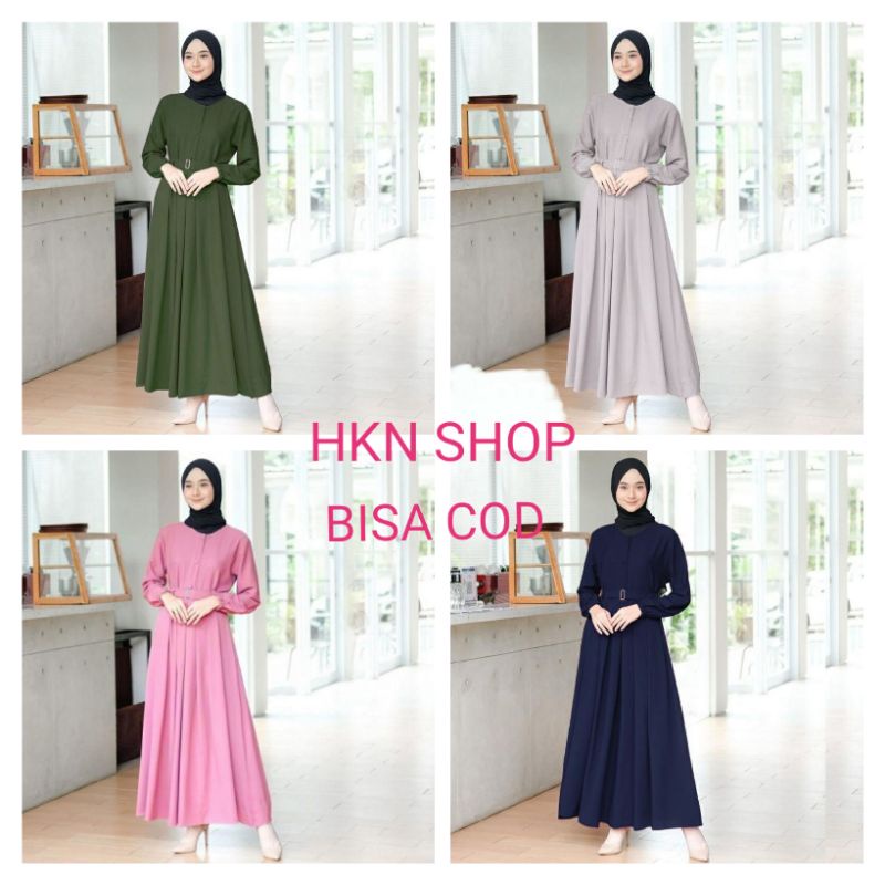 [ BISA COD ] GAMIS MONA (free belt) Fit to XL /PAKAIAN MUSLIM/GAMIS WANITA