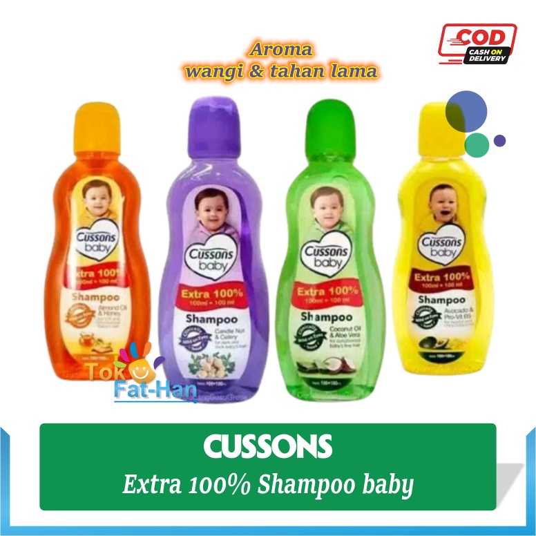 Cussons Baby Shampoo 50ml+50ml / 100ml+100 ml - Cusson Shampo Bayi