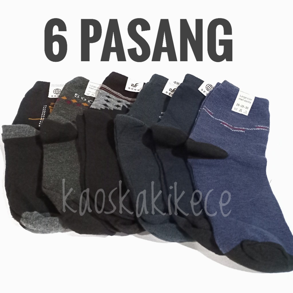 (6 pasang) KAOS KAKI PRIA FORMAL ANTI BAKTERI