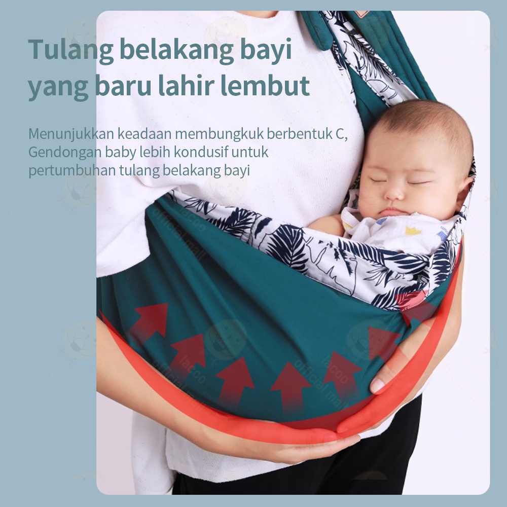 Lacoo Gendongan bayi depan Baby carrier katun 0-3 Tahun