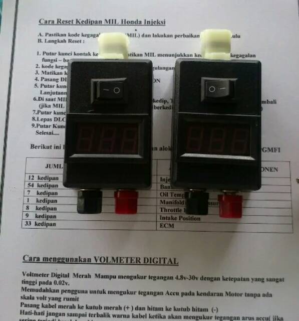 SOCKET DLC ALAT RESET PLUS CEK VOLT AKI