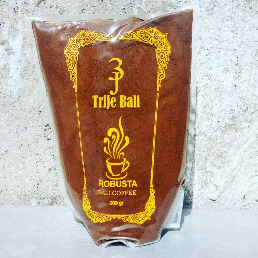 

Kopi Bali Robusta Merk Trije Kemasan 200gr