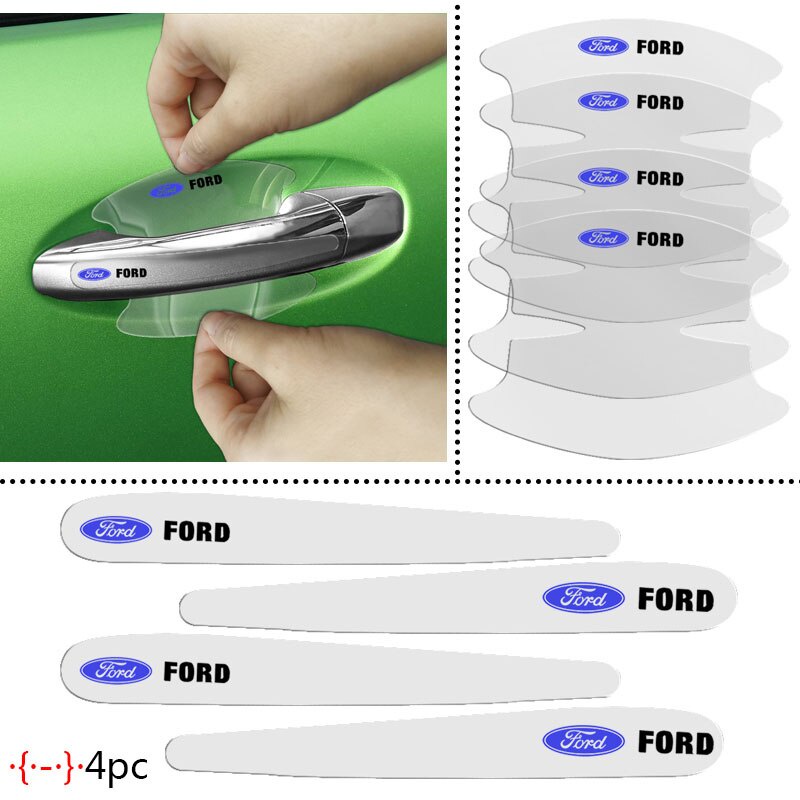 8 Buah Transparan Pegangan Pintu Mobil Goresan Film Pelindung untuk Ford Fiesta Ranger Ecosport Focus Everest Aksesoris