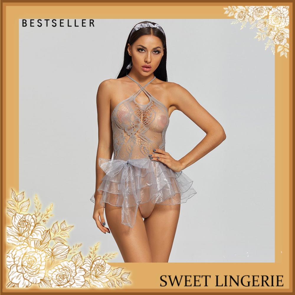Pakaian Lingeri Lingerie Set Dress Baju Gaun G String Tidur Dinas Istri Malam Pertama Haram Transpar