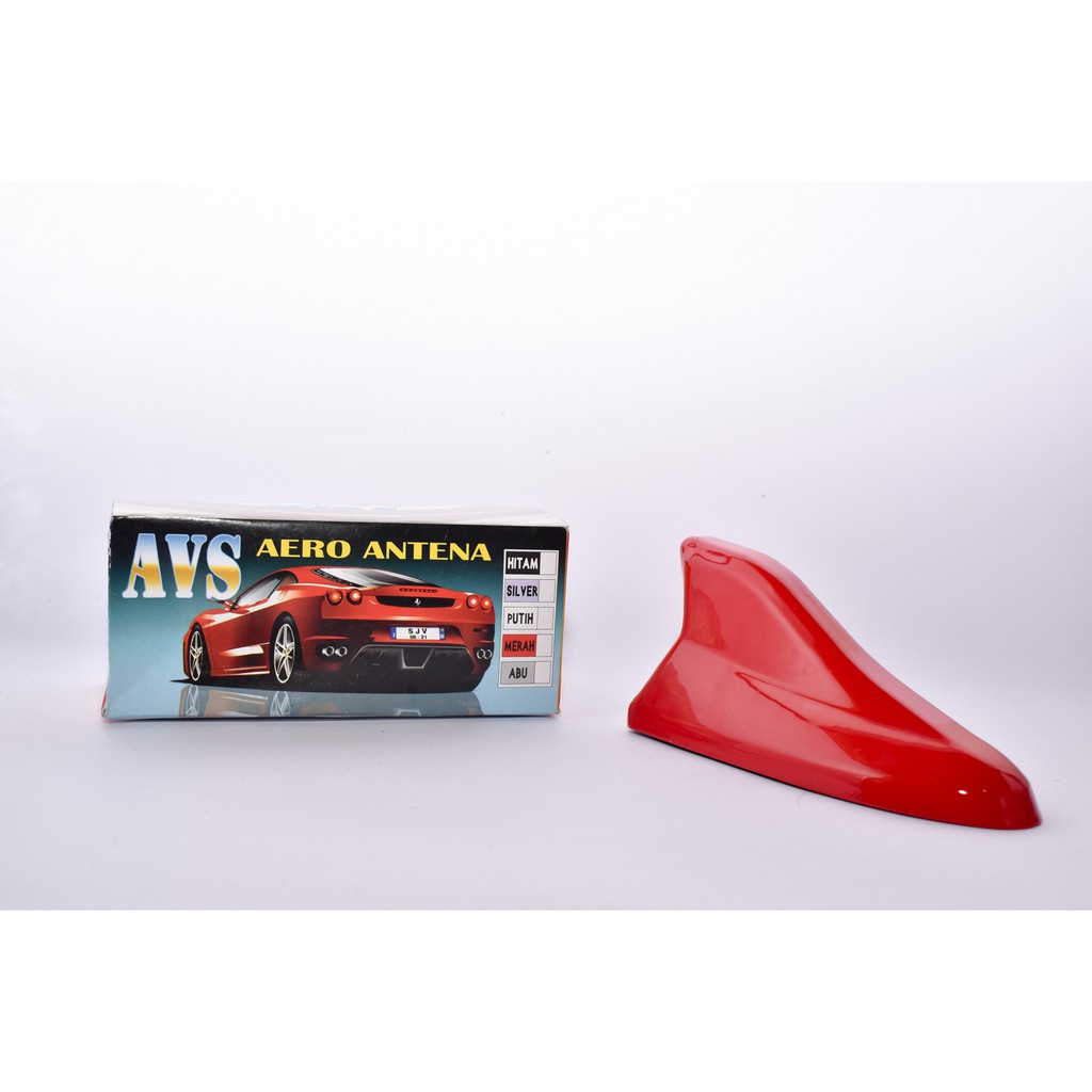 Antena Sirip Hiu MERAH Variasi Model Aero Sharkfin RED Antenna Aero AVS Kinclong Mengkilap