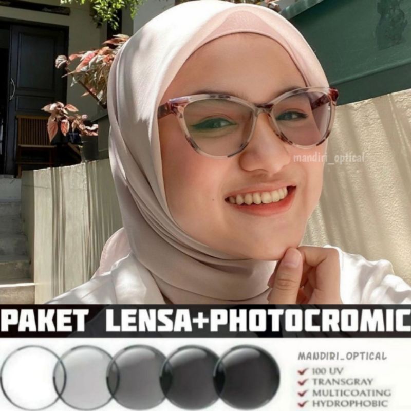 (BISA COD) Frame kacamata (Paket frame+lensa Photocromic) | kacamata minus | kacamata Antiradiasi | cat eye | kacamata photocromic | kacamata cat eye minus | kacamata cat eye photocromic | kacamata wanita | kacamata fashion | kacamata 7006