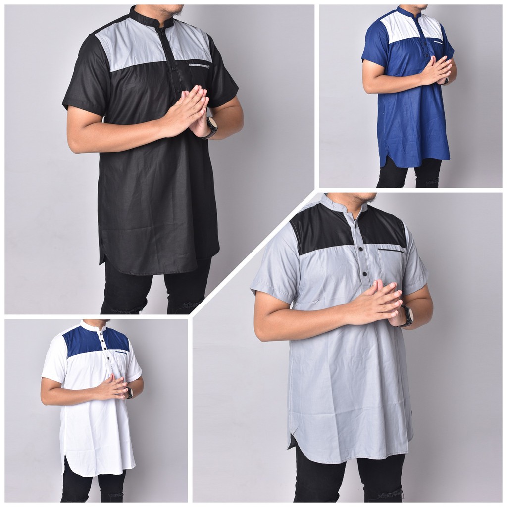 Koko Qurta Lengan Pendek Warna Kombinasi Baju Muslim Dua Koko Qurta Lengan Pendek Warna Kombinasi Baju Muslim Dua