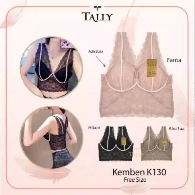 KAMISOL BRUKAT TALLY CROP TOP PANJANG BRUKAT K130 K131 - BLSPORT