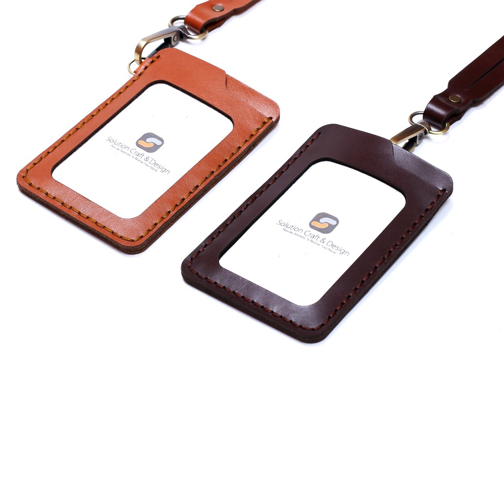 

ID Card Holder Kulit Sapi Genuine Custom Nametag - KODE : IDH-LS002