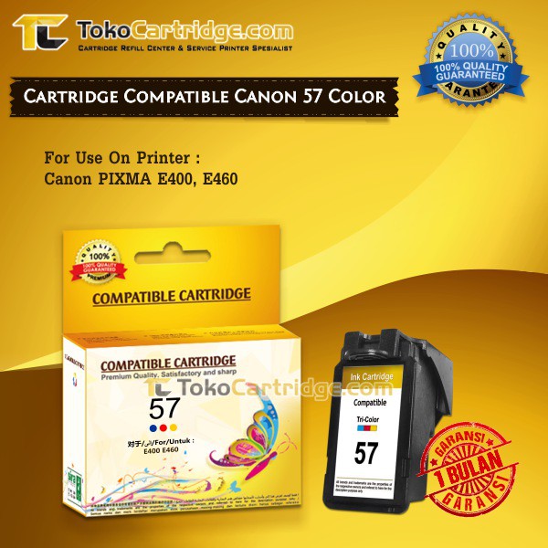 Cartridge Compatible Canon 57 CL57 Color Tinta Printer E400 E410 E460 Ink