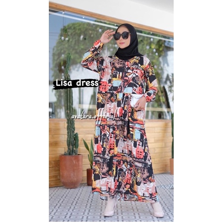 DRESS WANITA MUSLIM /GAMIS WANITA LENGAN  PANJANG /DRESS KOMBINASI /GAMIS MUSLIM HOMEY DRESS