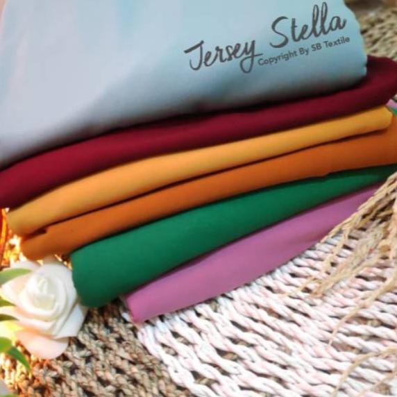 Lagi Tren.. Kain Jersey Stella Full Color per 50 cm