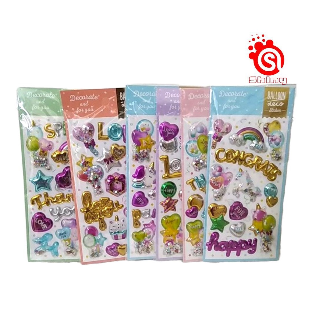 

Stiker Timbul Decorate Menarik untuk Birthday atau Dekorasi Lainnya / Stiker Hias